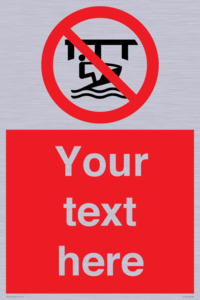 Custom Do not use watercraft in the vicinity of piers